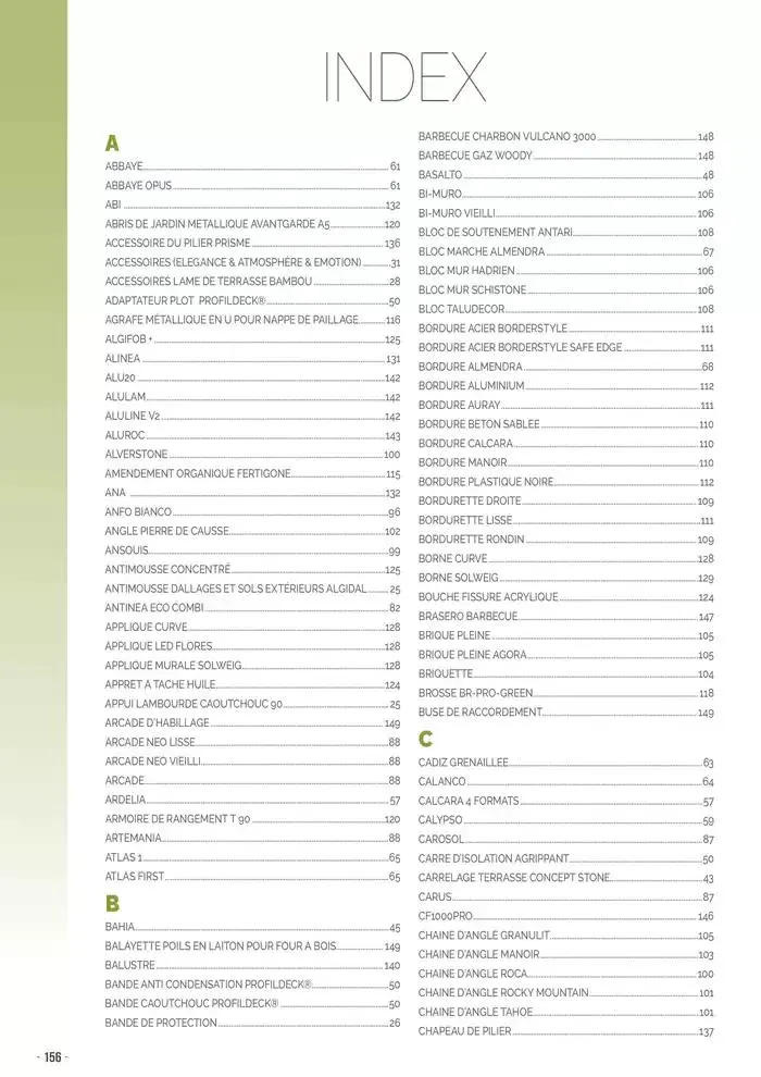 Aménagements Extérieurs 2025 du 30 avril au 31 décembre 2025 - Catalogue page 156