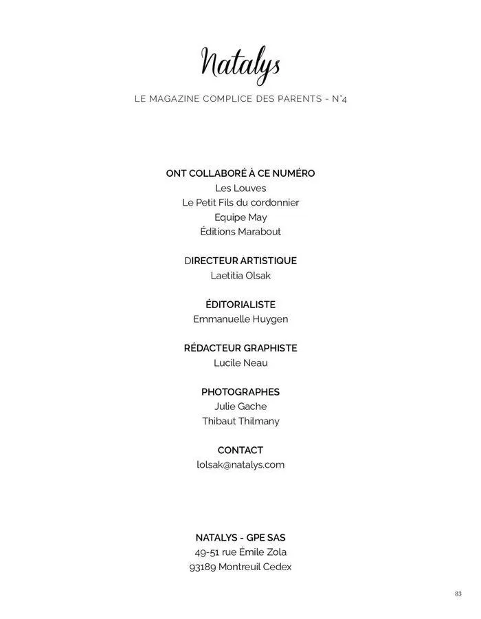 Catalogue Natalys du 1 septembre au 31 décembre 2024 - Catalogue page 81