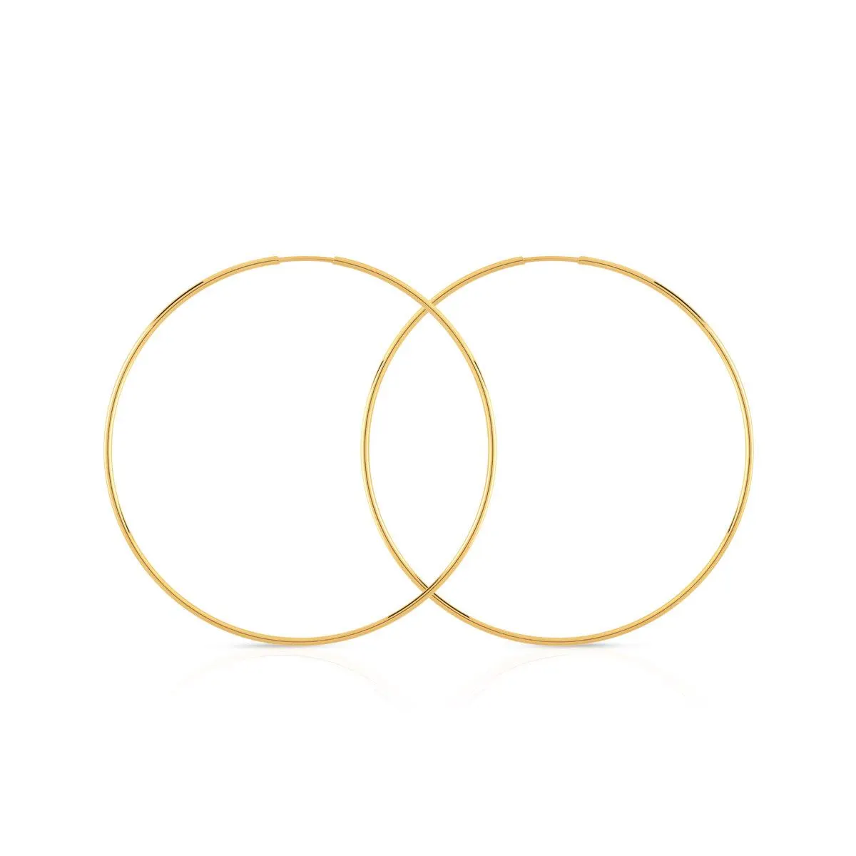 Créoles or 750 jaune 45 mm