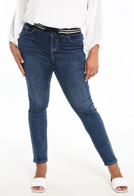 Jegging uni avec ceinture