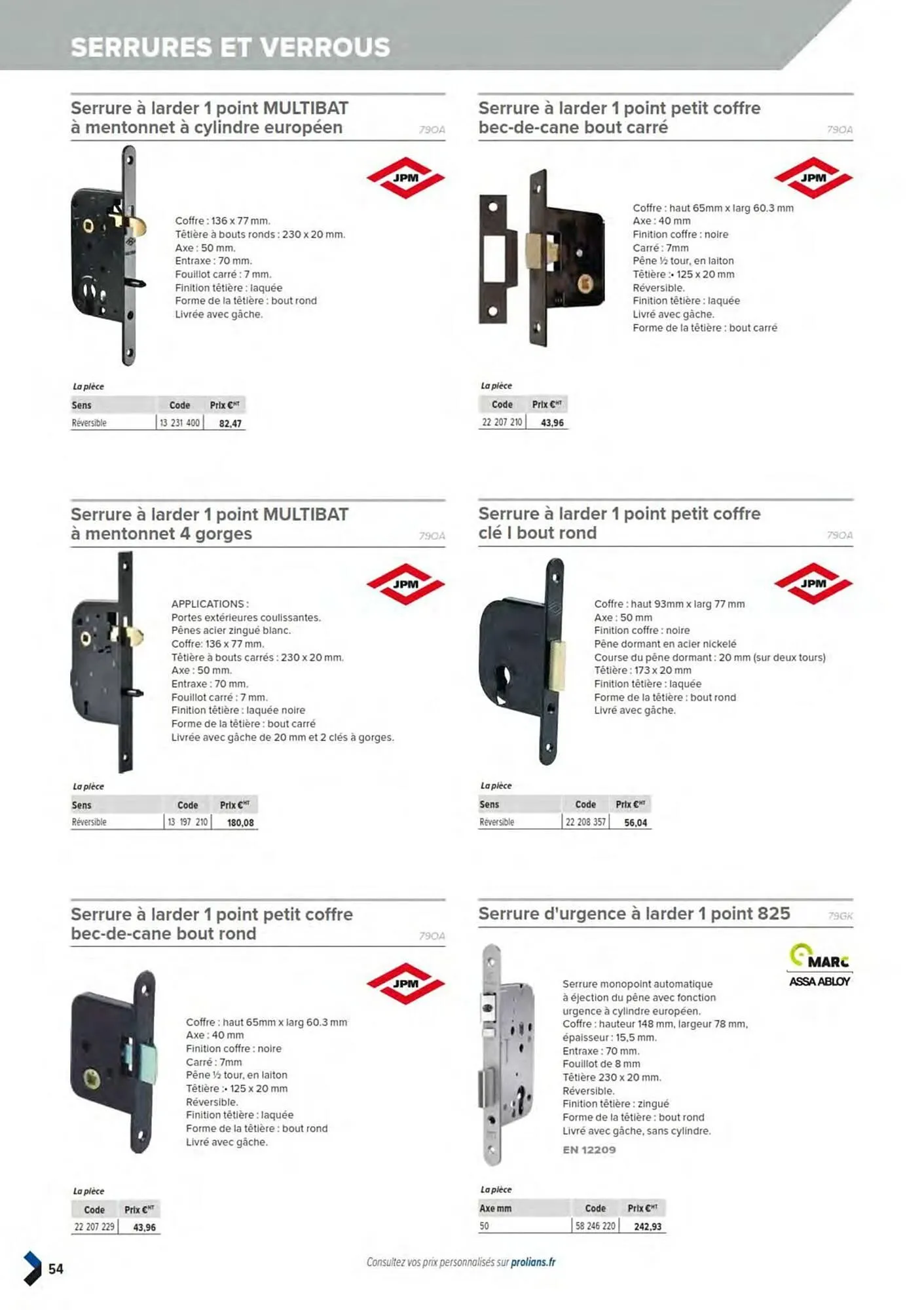 Catalogue Prolians du 11 mars au 31 décembre 2025 - Catalogue page 56