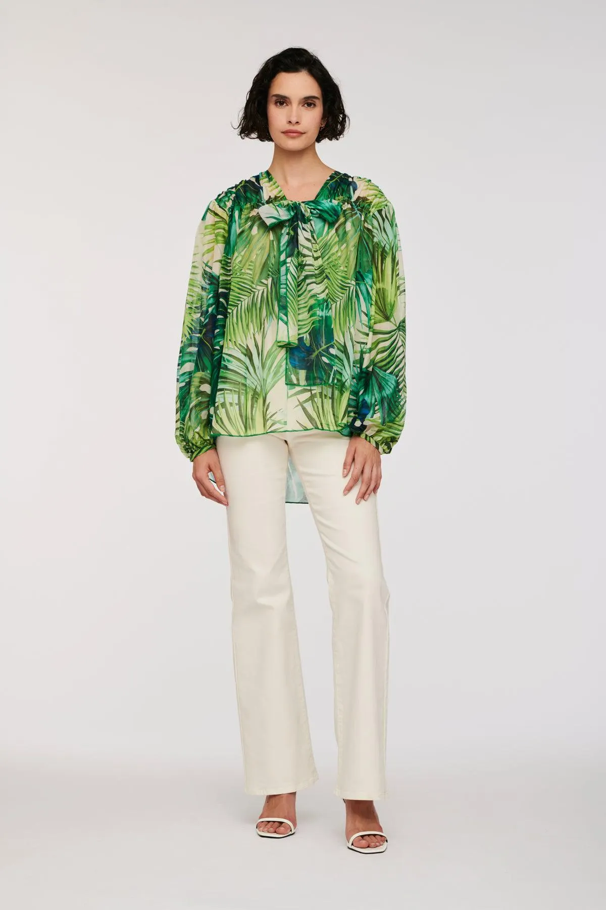Blouse imprimée tropical