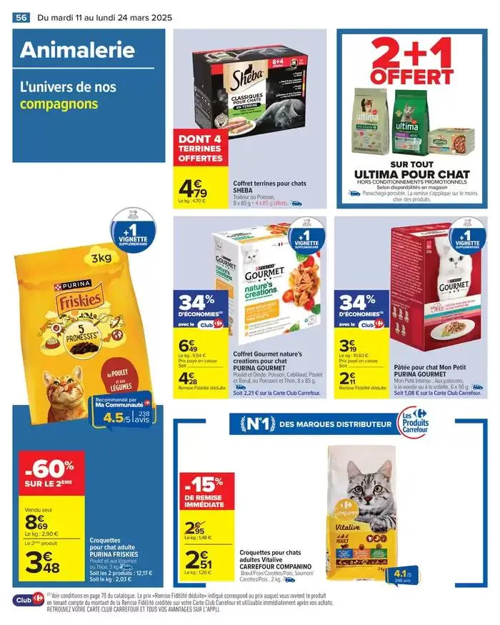 LES JOURS MEILLEURS AVEC LES PRODUITS CARREFOUR du 11 mars au 24 mars 2025 - Catalogue page 58