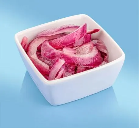 Oignons rouges émincés