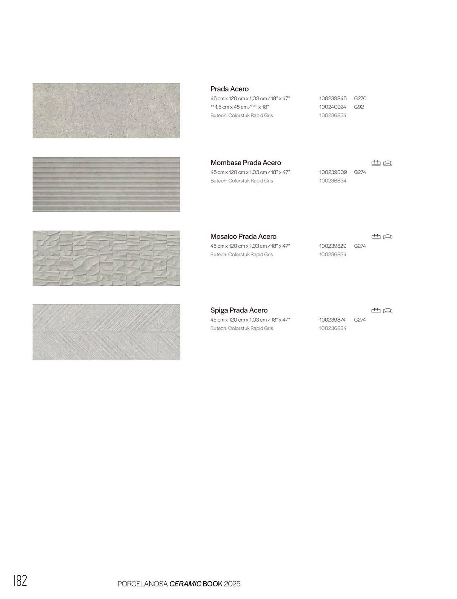 Catalogue Porcelanosa du 27 janvier au 31 décembre 2025 - Catalogue page 184