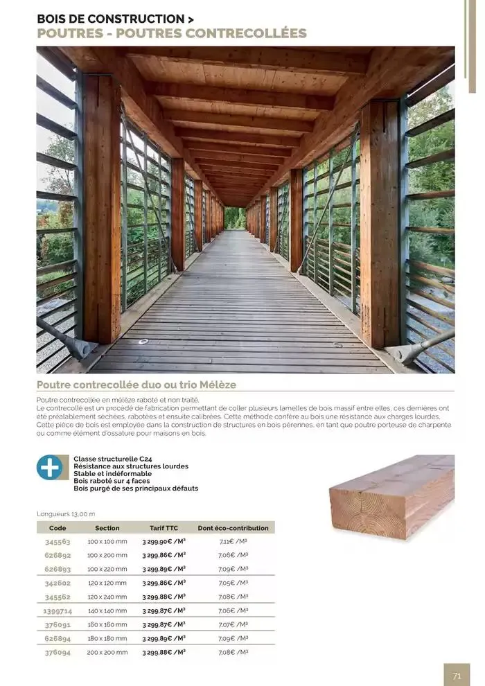 BOIS PANNEAUX 2025 2026 du 30 avril au 31 décembre 2026 - Catalogue page 71