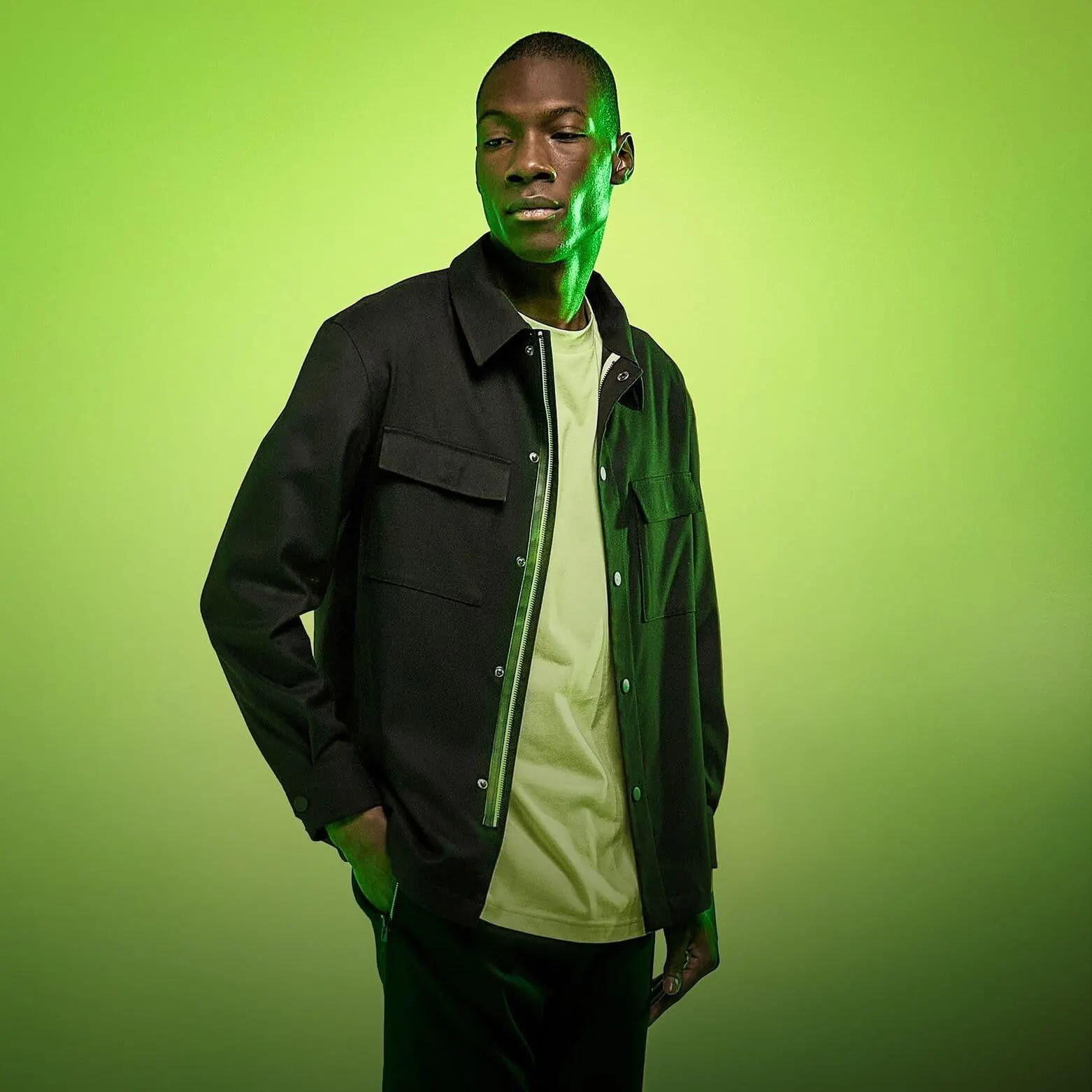 Surchemise flanelle Jules x Slimane - Noir