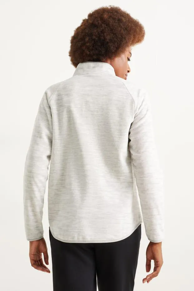 Basic fleece zip-through sweatshirt