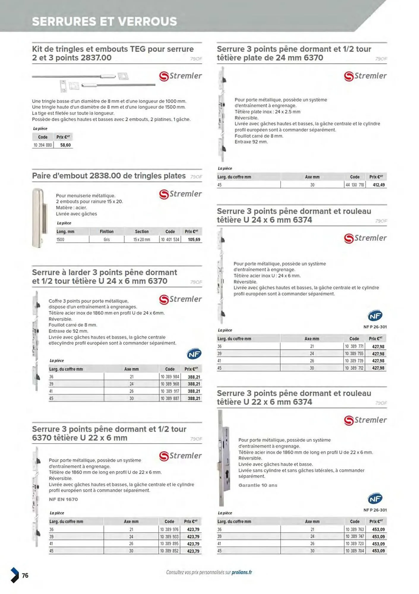 Catalogue Prolians du 11 mars au 31 décembre 2025 - Catalogue page 78