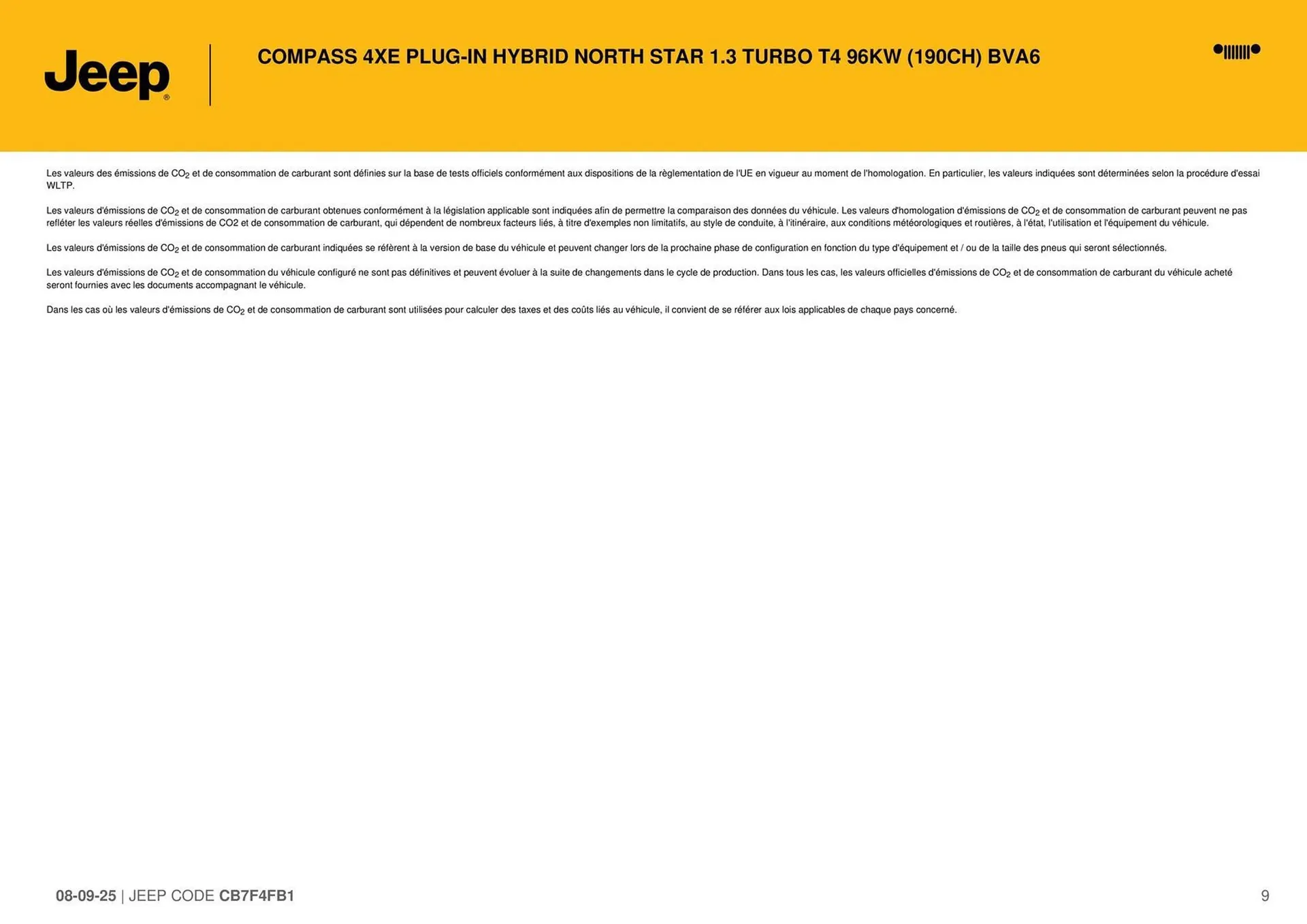 Catalogue Jeep du 9 septembre au 9 septembre 2026 - Catalogue page 9