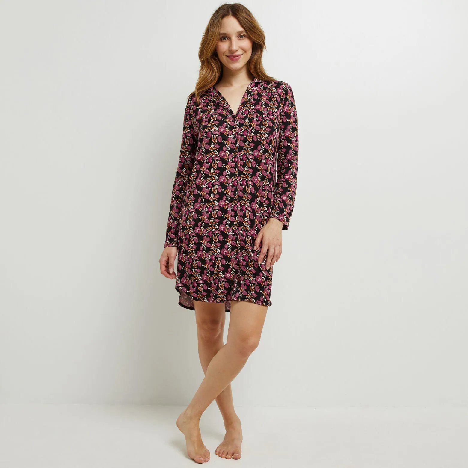 LIQUETTE MANCHES LONGUES VISCOSE MULTICO NOIR