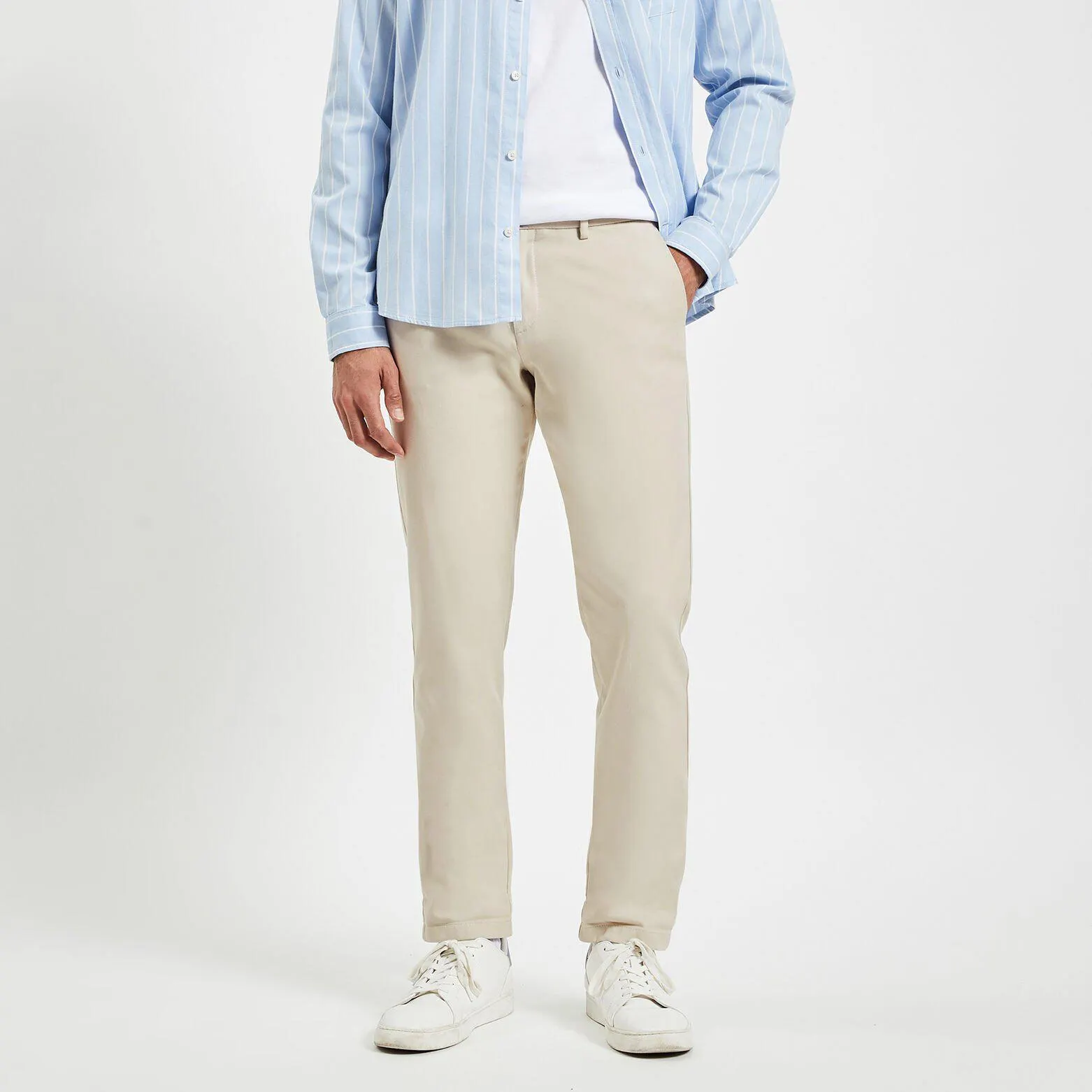 Pantalon chino slim urbain "le parfait by JULES" - Gris clair