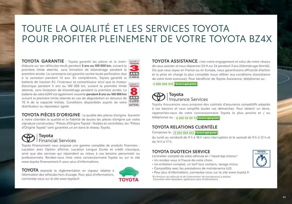 Toyota bZ4X  du 7 janvier au 7 janvier 2026 - Catalogue page 45