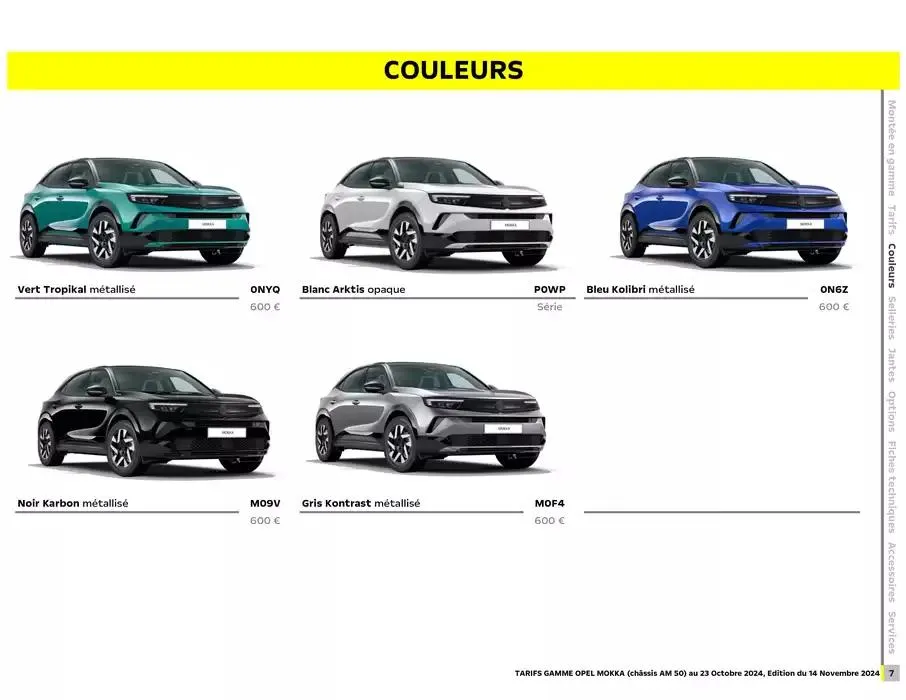 Opel Nouveau Mokka du 17 décembre au 17 décembre 2025 - Catalogue page 7