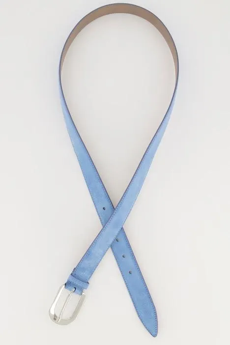 Ceinture en cuir suédé, boucle en métal