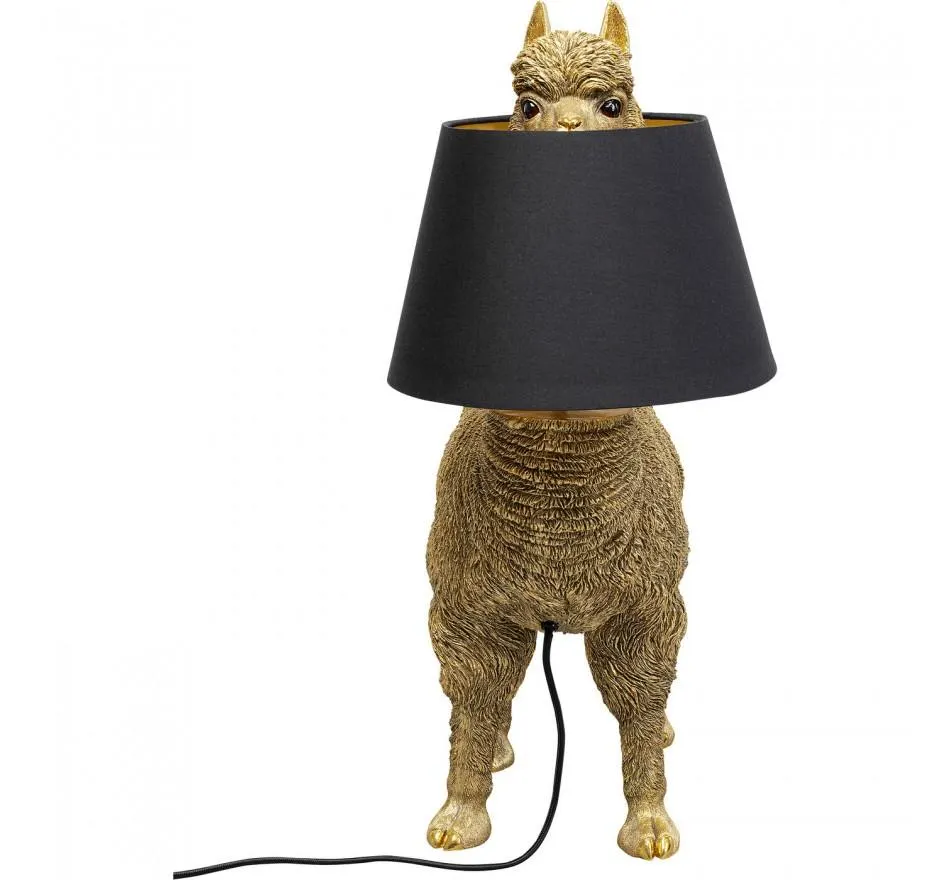 Lampe lama doré 59cm Kare Design