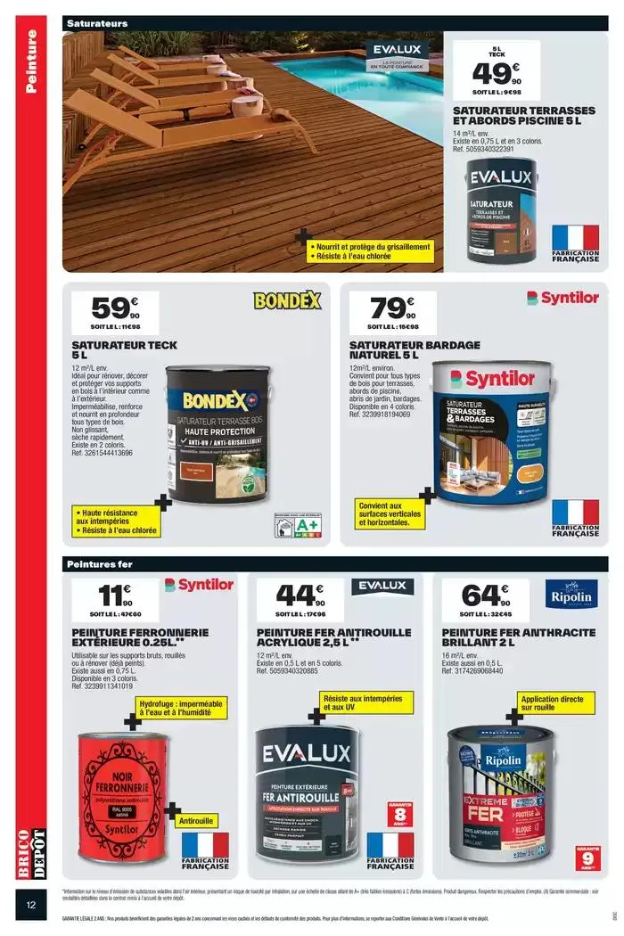 Spécial chantier extérieur ! du 4 avril au 24 avril 2025 - Catalogue page 12