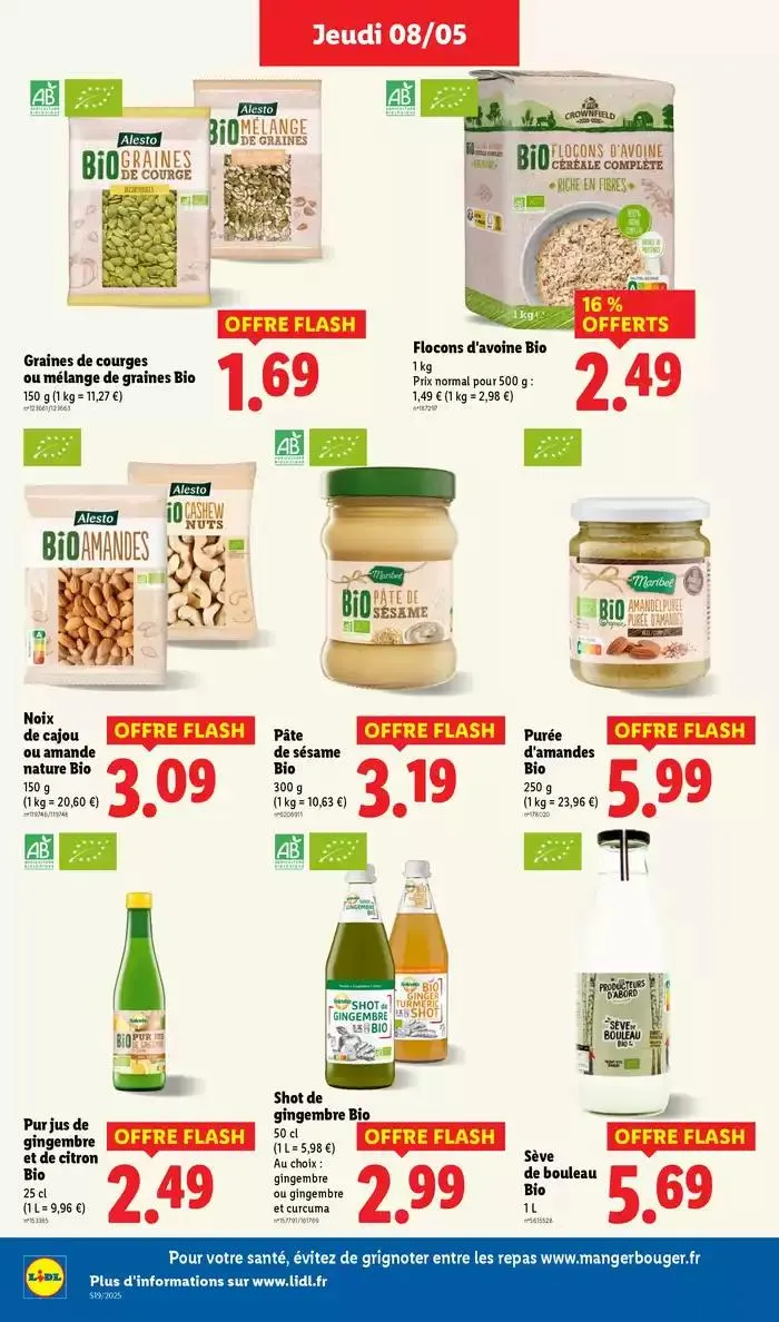 Profitez d'une baisse de prix dans les supermarchés Lidl sur vos produits du quotidien ! du 8 mai au 14 mai 2025 - Catalogue page 32