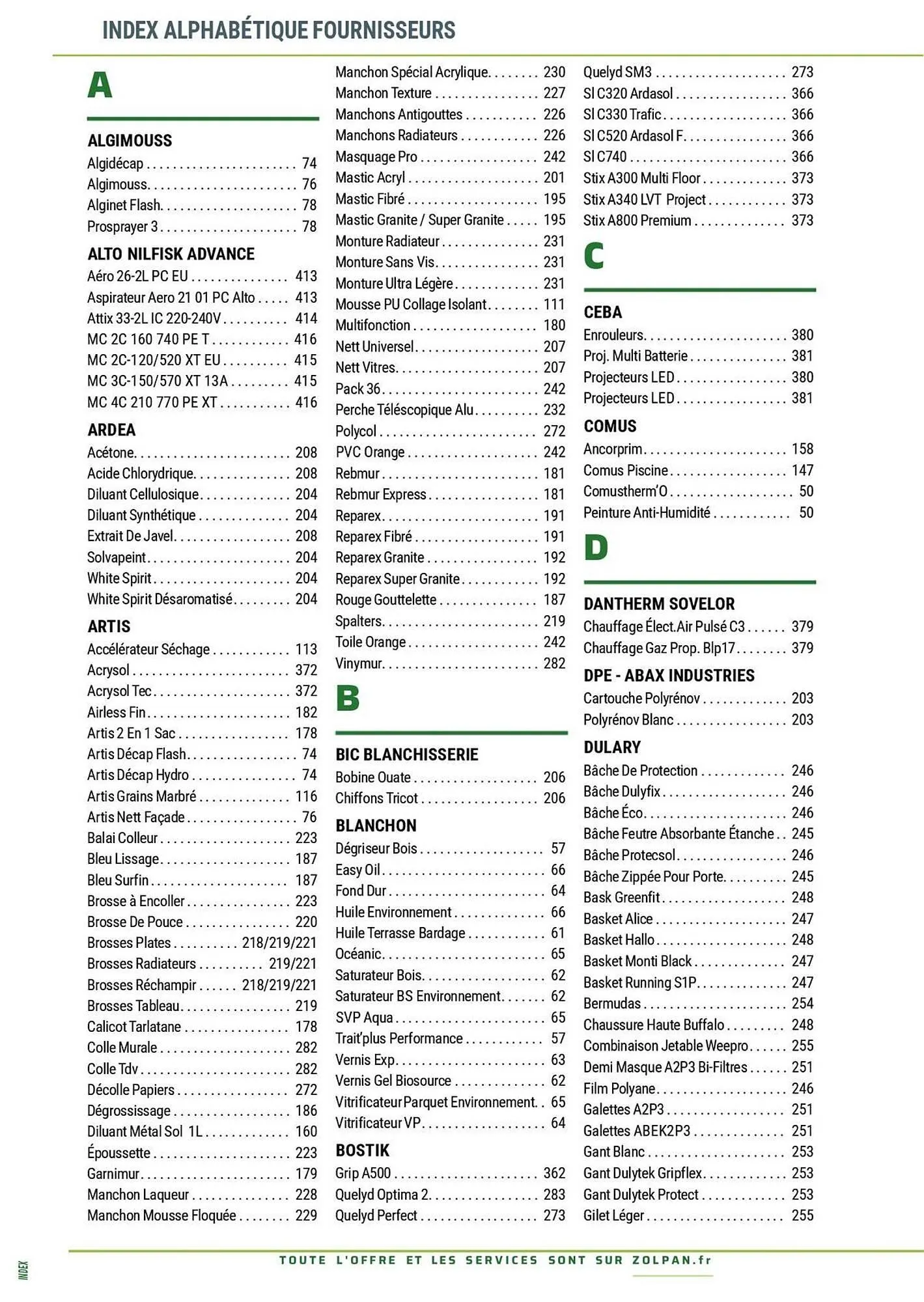 Catalogue Zolpan du 13 janvier au 31 décembre 2025 - Catalogue page 428