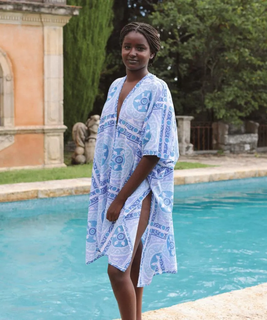 Kimono en coton imprimé Mayanka Suzani