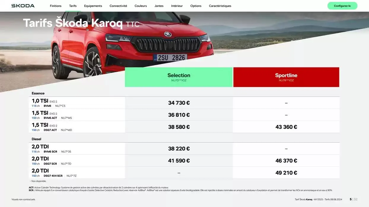 Karoq Selection 1.5 TSI 150 ch DSG7 du 17 octobre au 17 octobre 2025 - Catalogue page 5