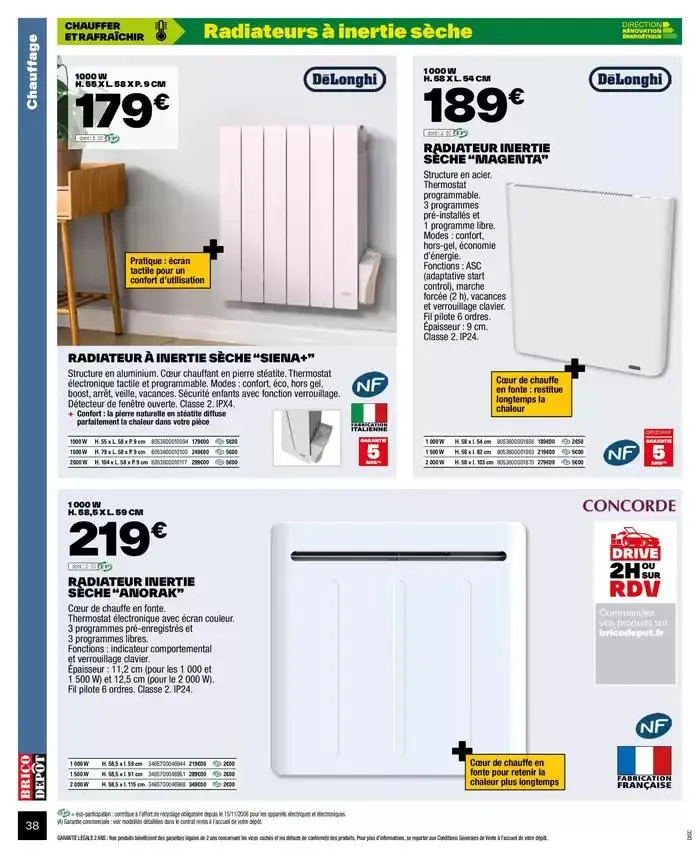 J’améliore mon habitat à prix dépôt du 2 octobre au 9 octobre 2024 - Catalogue page 38