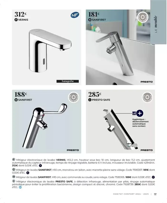 Cedeo Habitat confort du 1 octobre au 31 mai 2025 - Catalogue page 60