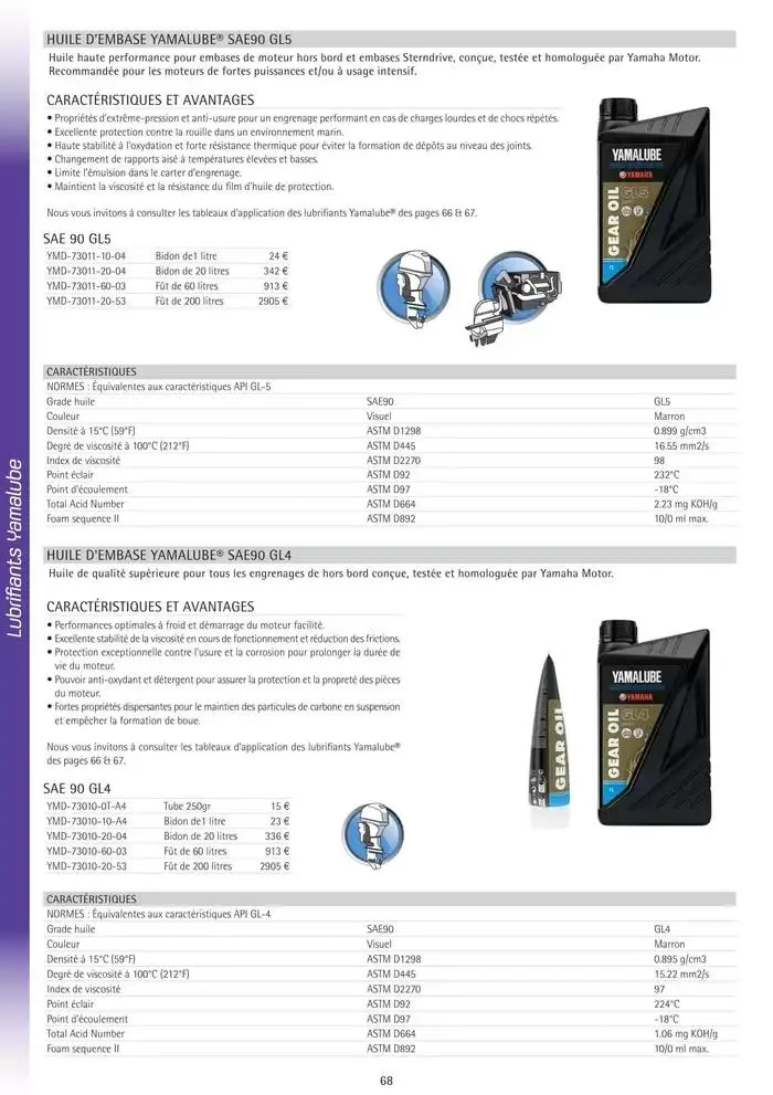 Catalogue Yamaha Marine - Accessoires Marine 2025 du 1 mars au 31 mars 2025 - Catalogue page 68