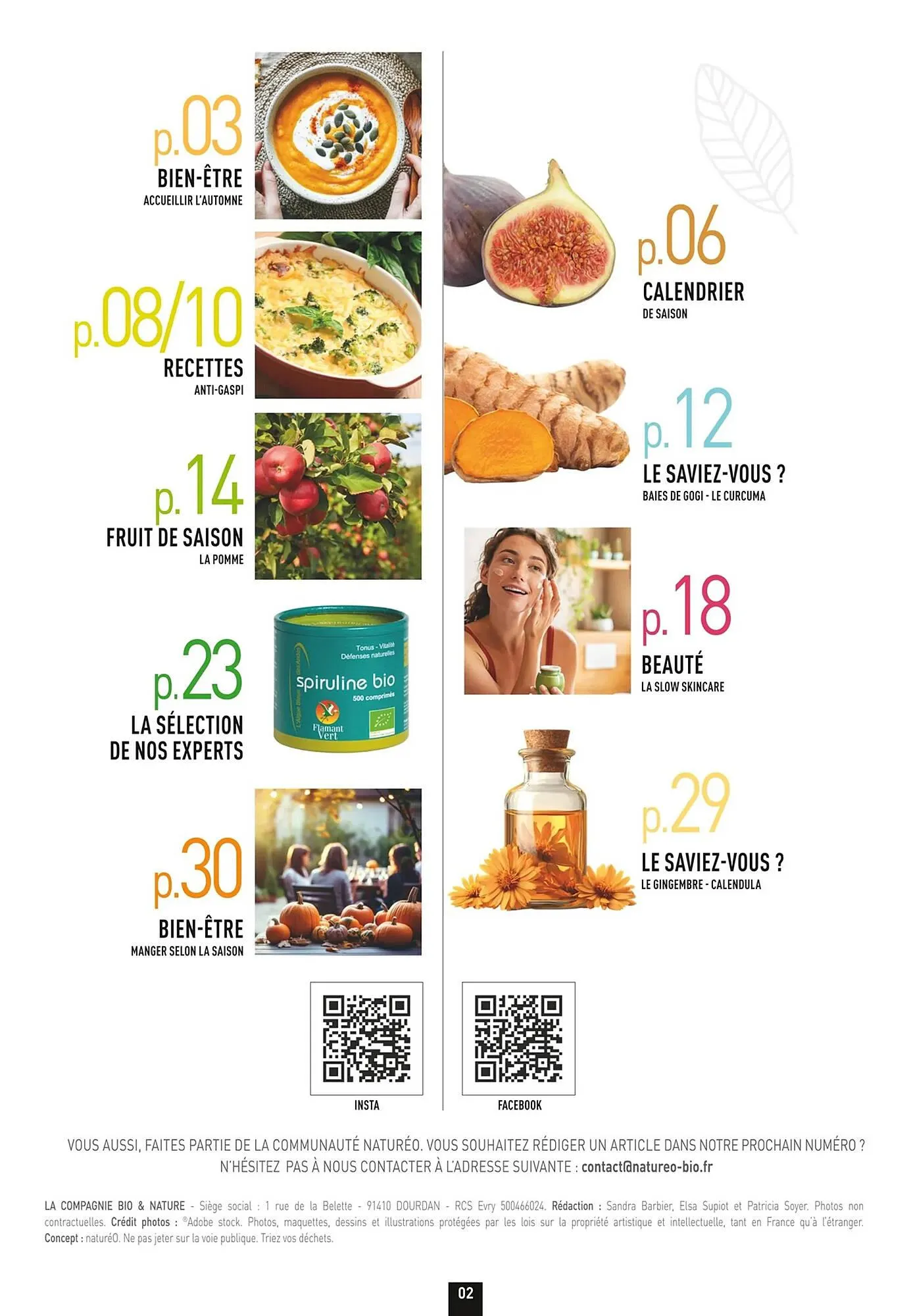 Catalogue naturéO du 18 septembre au 21 décembre 2025 - Catalogue page 2