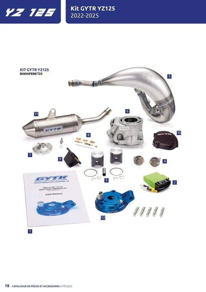 Catalogue Yamaha Motos - Accessoires GYTR Off Road du 23 septembre au 30 avril 2025 - Catalogue page 18