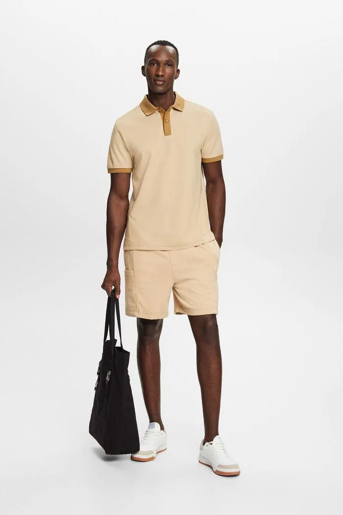 Polo bicolore en maille piquée