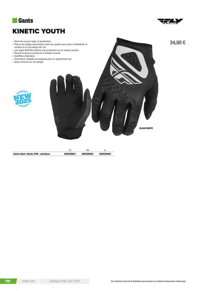 FLY RACING 2025 du 20 novembre au 31 août 2025 - Catalogue page 102