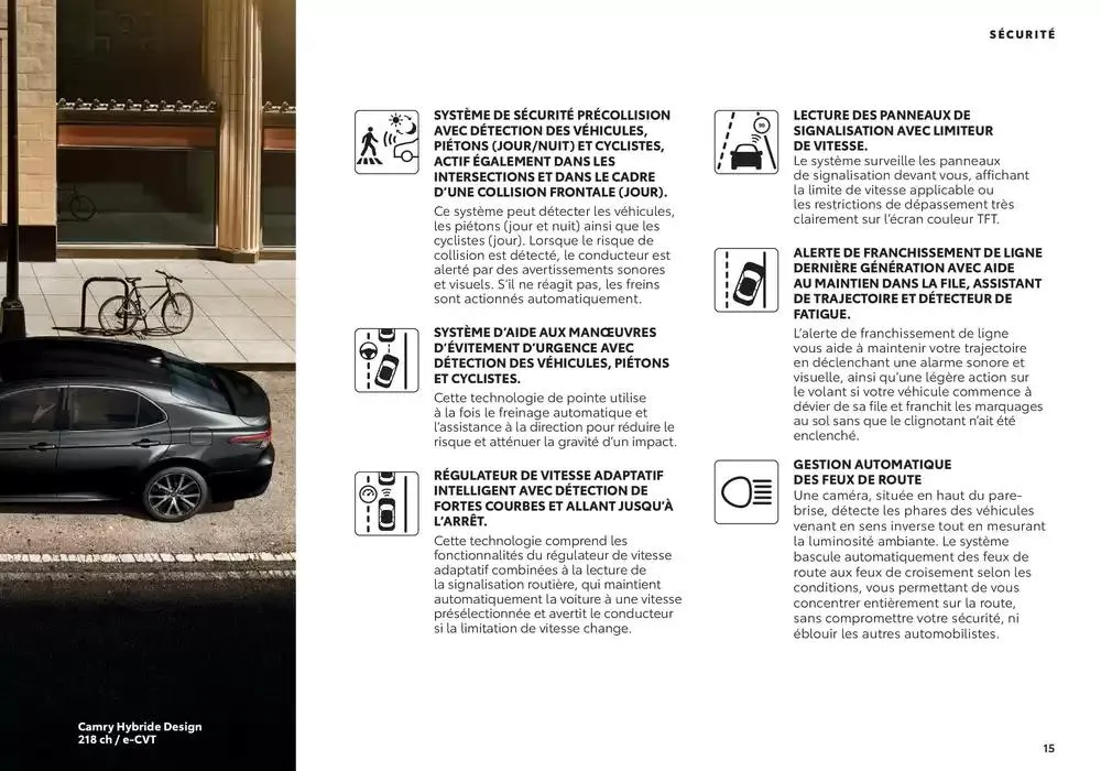 Toyota Camry  du 22 janvier au 22 janvier 2026 - Catalogue page 15
