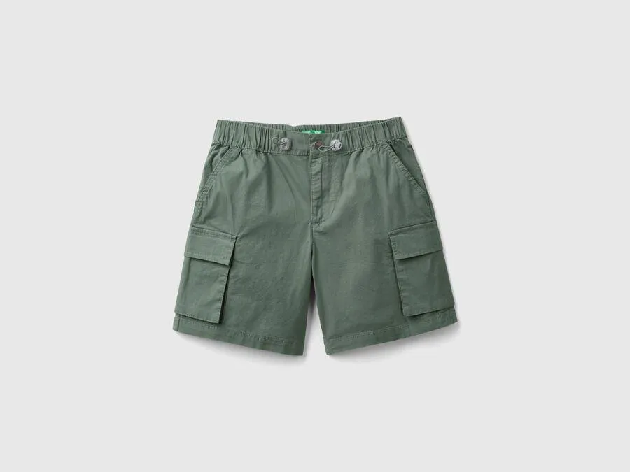 Bermuda cargo en coton stretch
