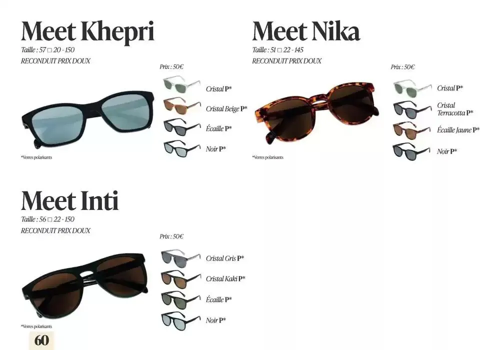 Lookbook Solaires 2025 du 19 février au 31 décembre 2025 - Catalogue page 59