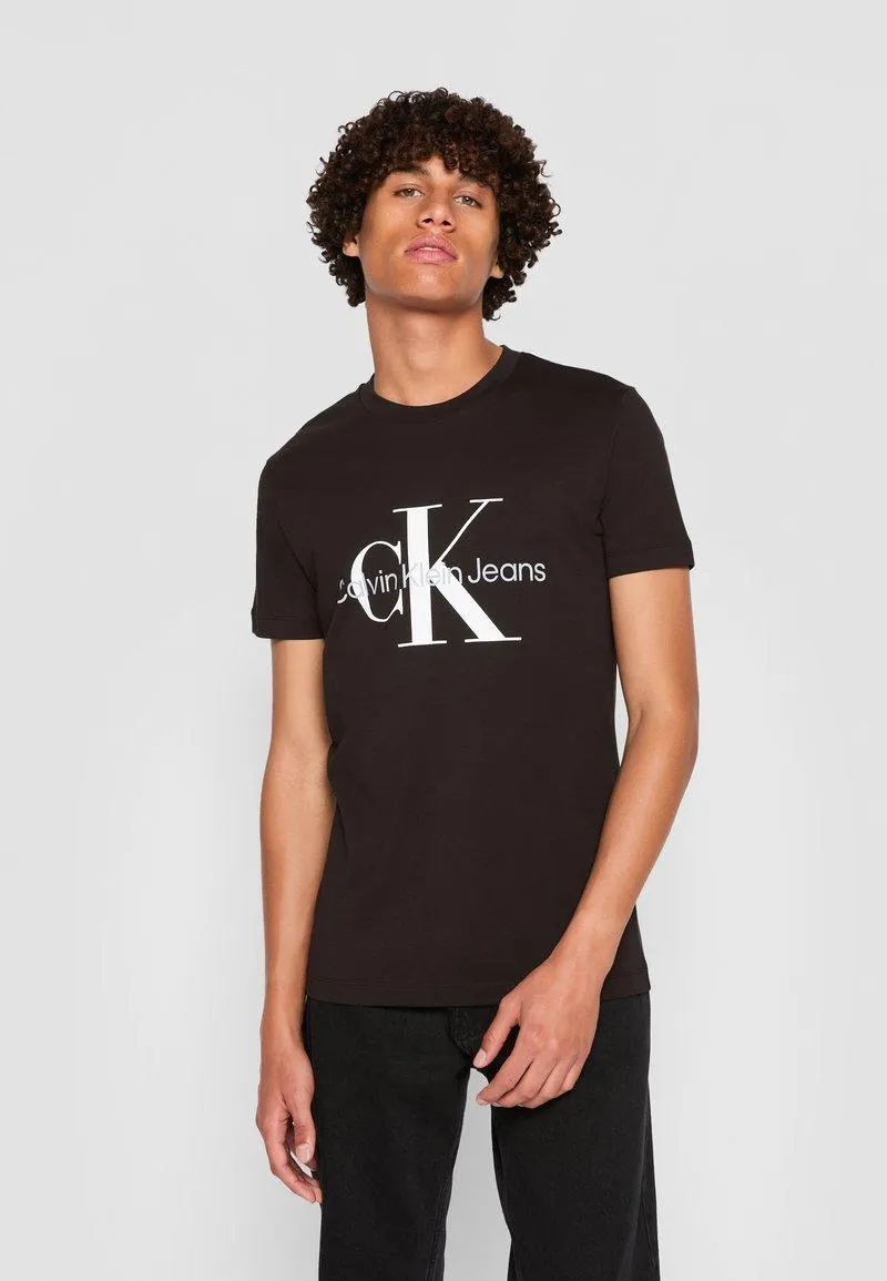 CORE MONOGRAM SLIM TEE - Camiseta estampada - black