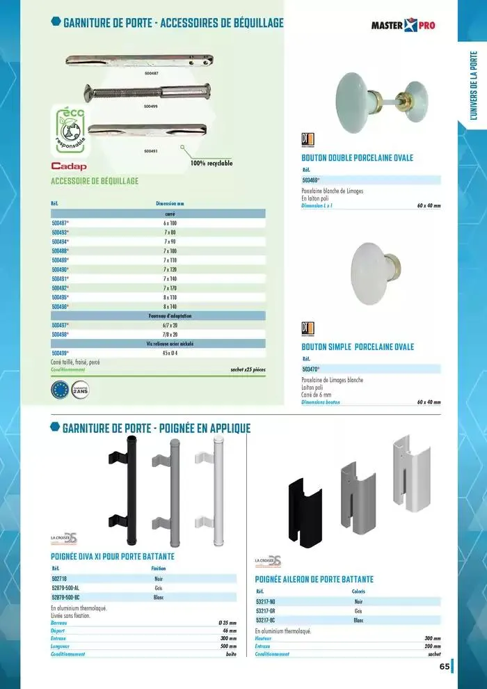 Guide Quincaillerie Serrurerie 2025 - 2026 du 1 avril au 1 avril 2026 - Catalogue page 67