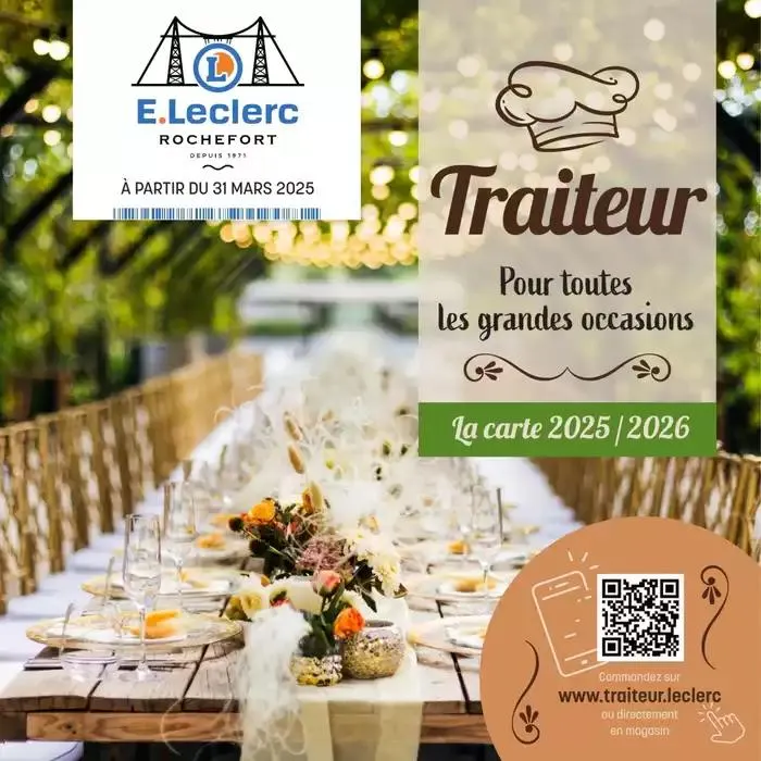 CARTE TRAITEUR PERMANENTE du 3 avril au 30 mars 2026 - Catalogue page 1