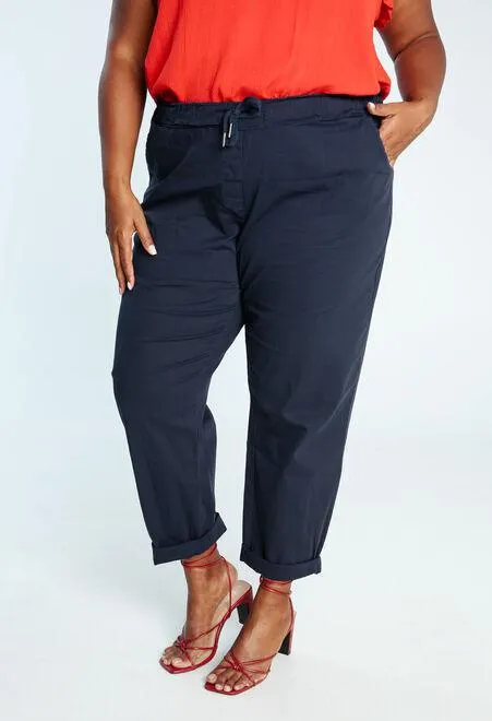 Pantalon chino en coton uni