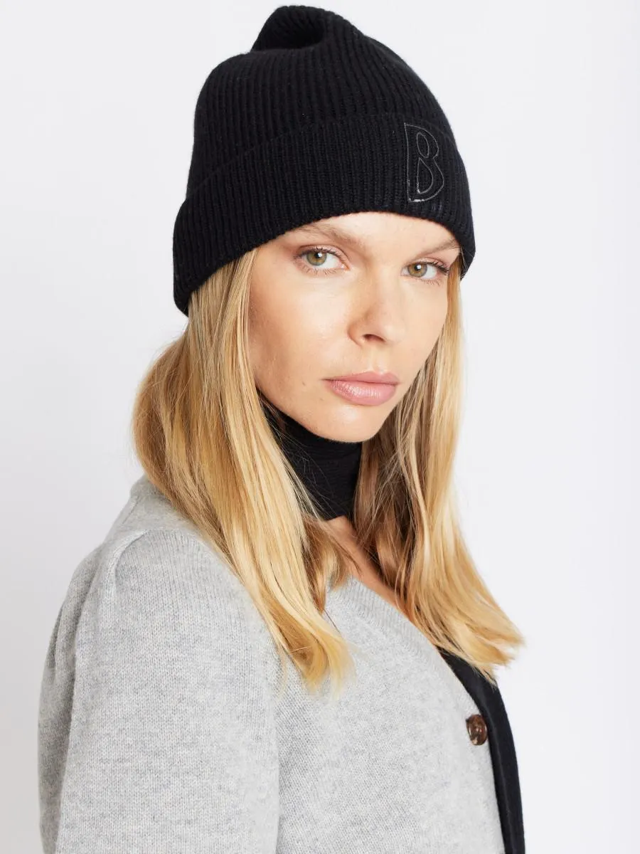 OLINA | Bonnet en laine noir