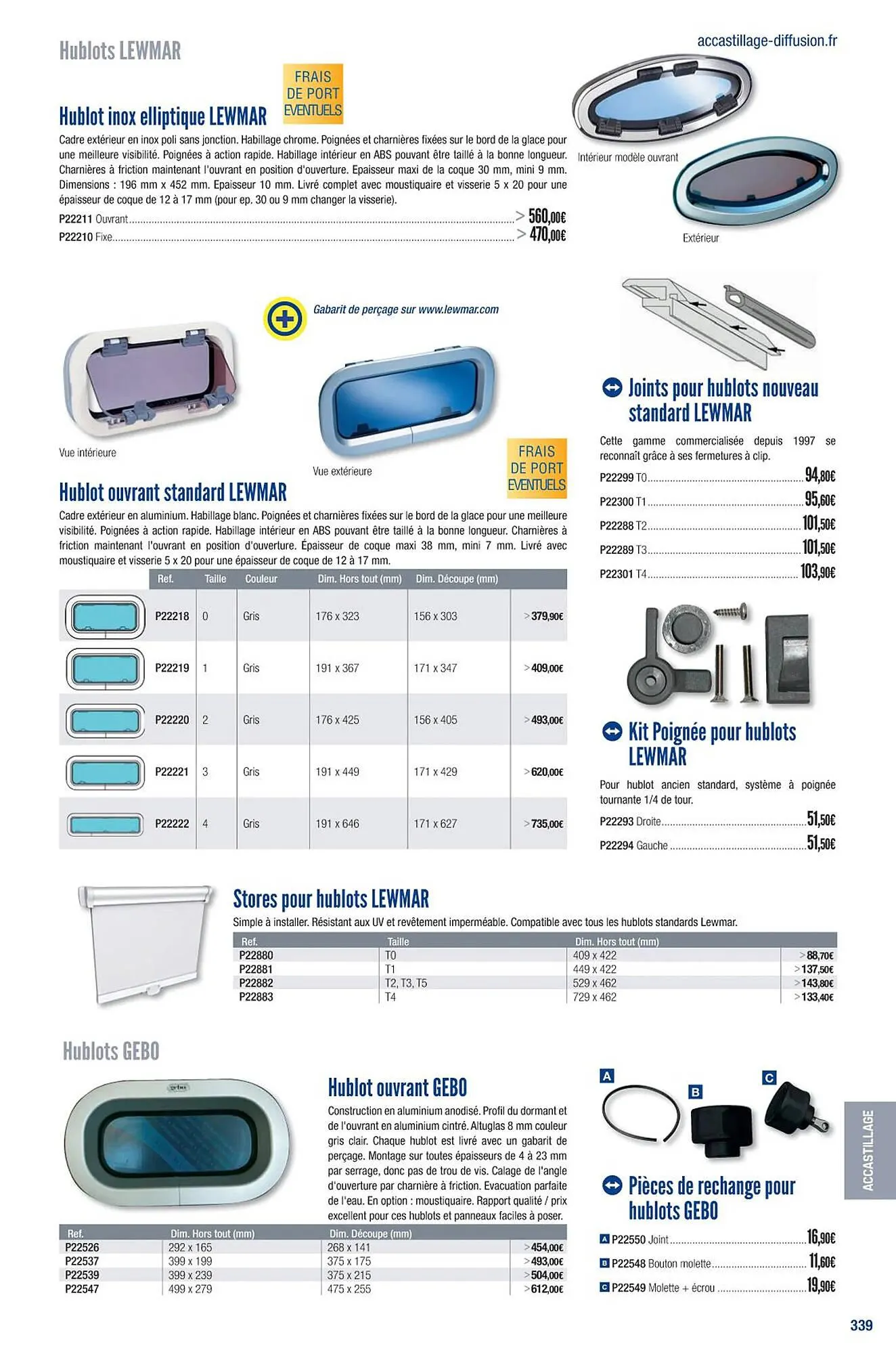 Catalogue Accastillage Diffusion du 1 mars au 31 décembre 2023 - Catalogue page 341