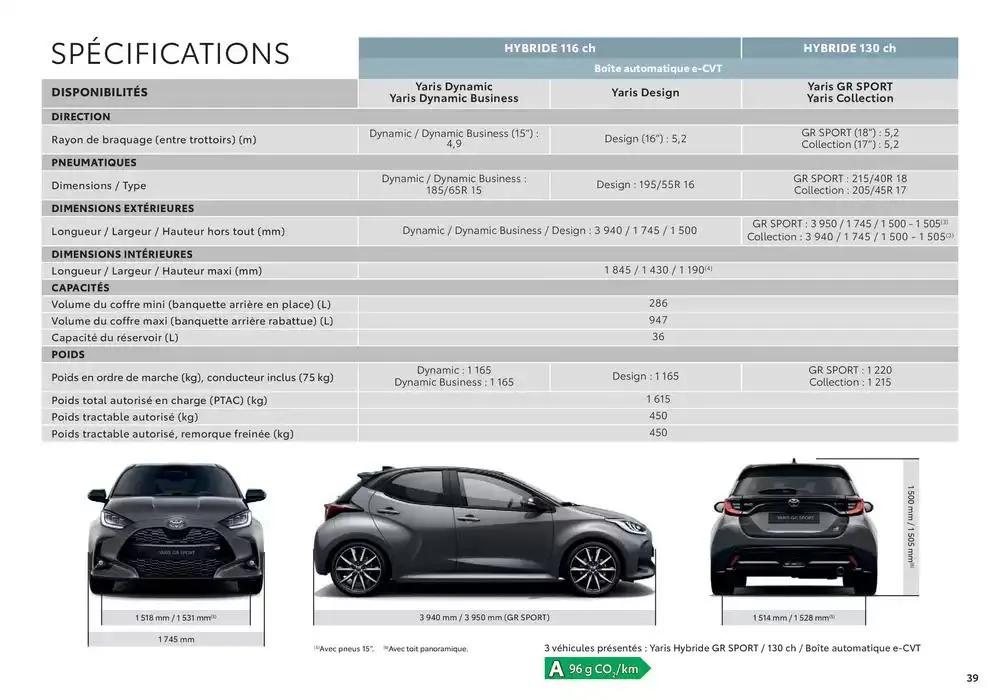 Toyota Nouvelle Yaris du 19 février au 19 février 2026 - Catalogue page 39