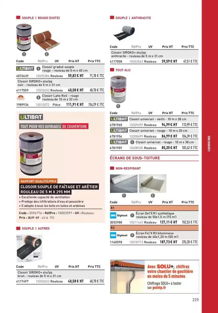 Matériaux 2025 du 1 janvier au 31 décembre 2025 - Catalogue page 225