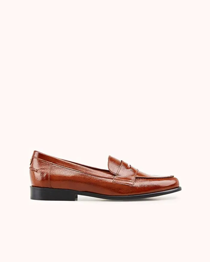 MOCASSIN VALENE en cuir naplack cognac