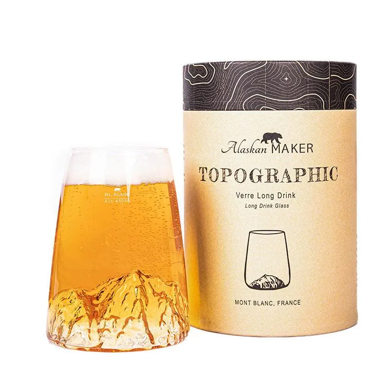 Verre design Mont Blanc 450ml Topographic Alaskan Maker