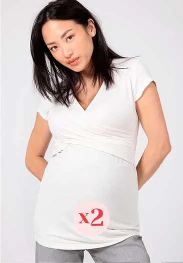 Pack 2 tops grossesse éco-responsable