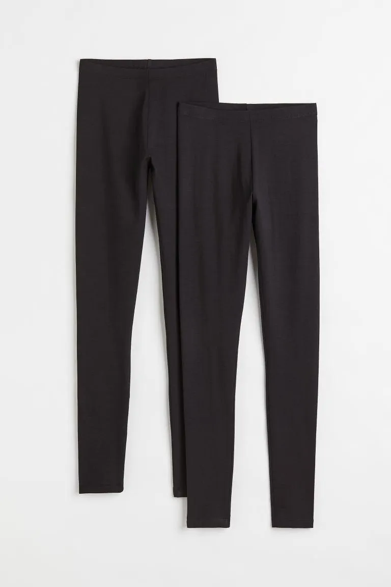 Lot de 2 leggings en jersey