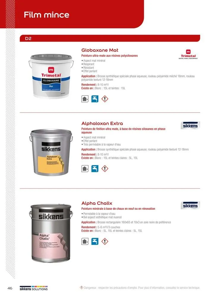  Le catalogue Sikkens Solutions 2023 du 9 mai au 31 décembre 2025 - Catalogue page 46