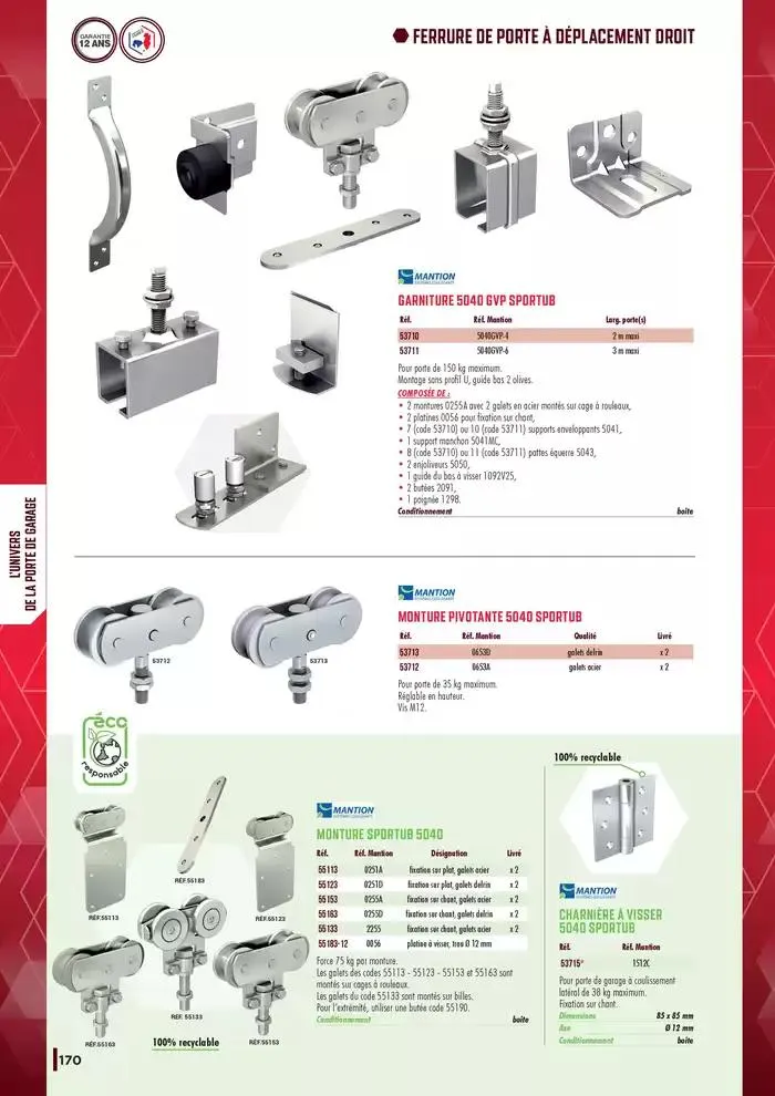 Guide Quincaillerie Serrurerie 2025 - 2026 du 1 avril au 1 avril 2026 - Catalogue page 172