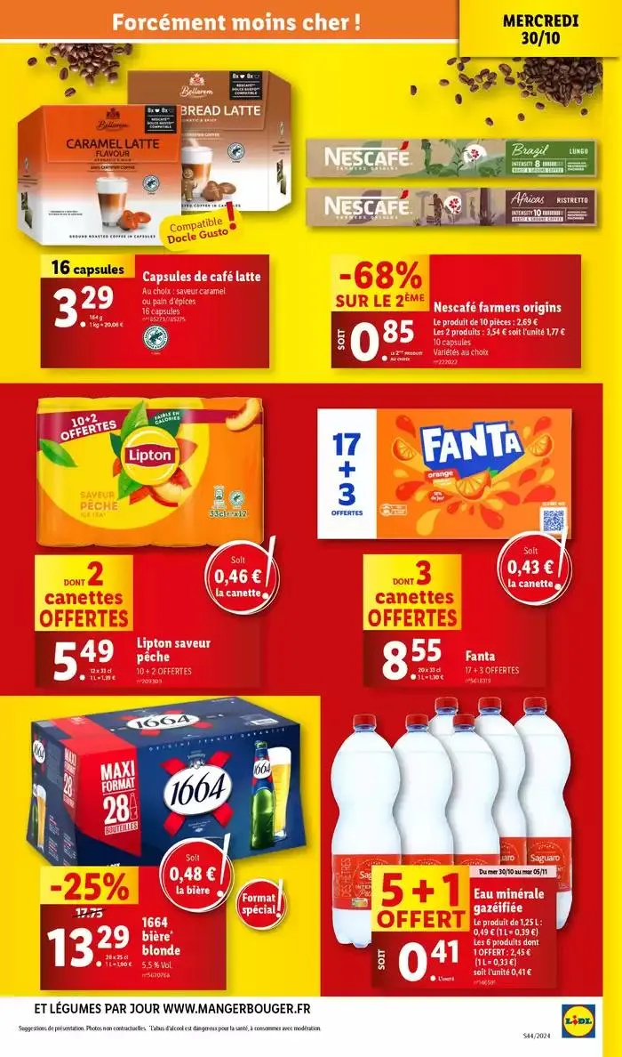 Bénéficiez de promotions sur une sélection de produits, incluant viande, fruit et fromage du 30 octobre au 5 novembre 2024 - Catalogue page 15